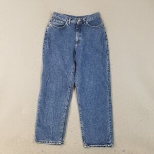 Lee Jeans Women 14 Blue High Rise Mom Jeans Vintage 80s Tapered Leg Made in USA